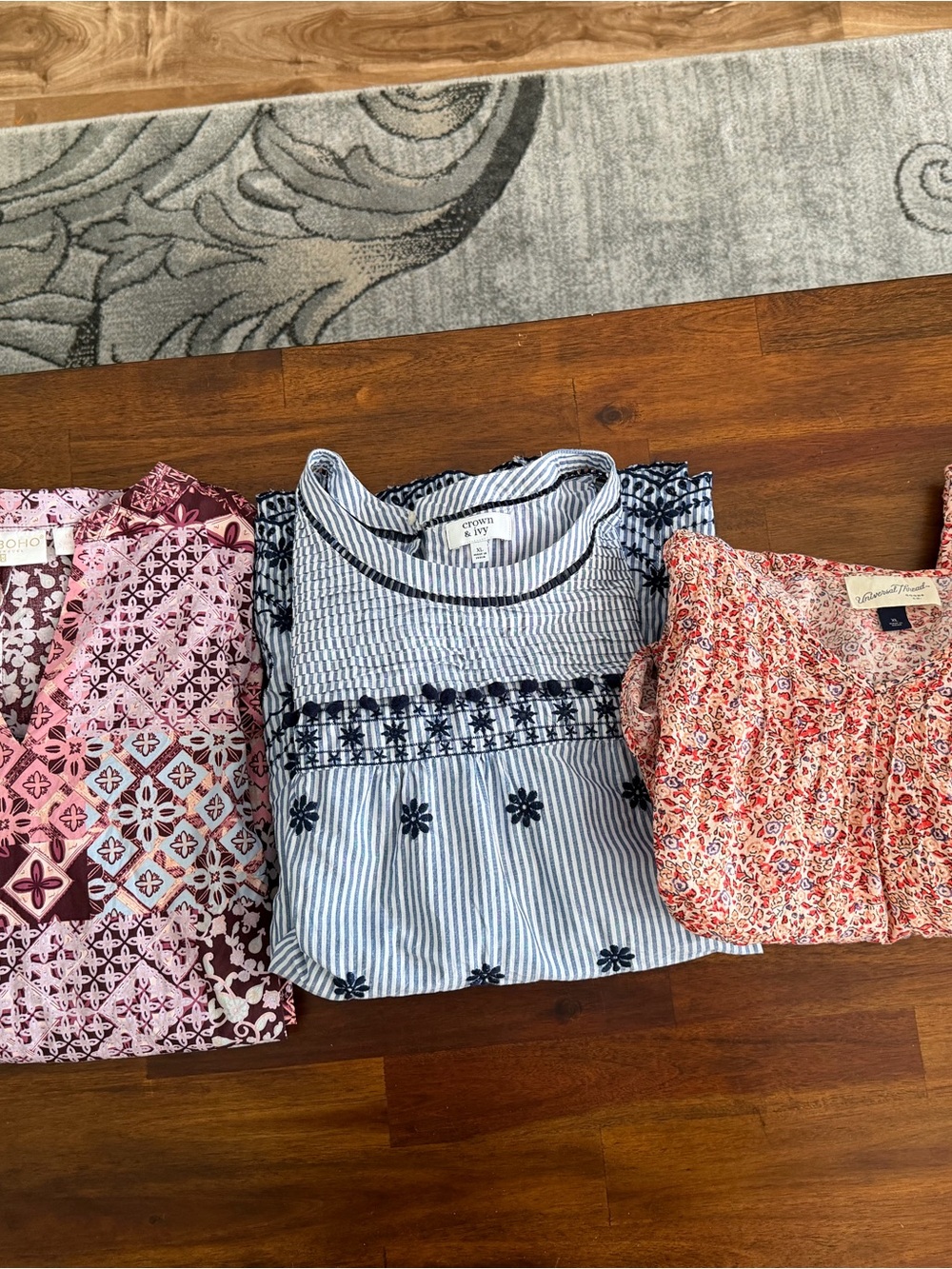 Boho Blouse Lot 1X XL Belle Boho Kim Gravel, Crown & Ivy, Universal Thread